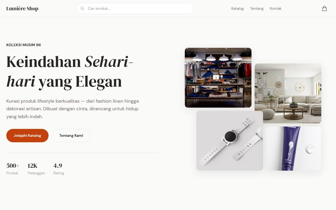 Toko Online Sederhana (3 Halaman)